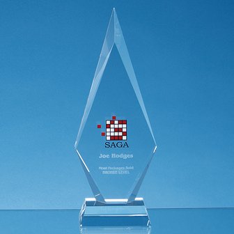 25.5cm Optical Crystal Kovel Peak Award